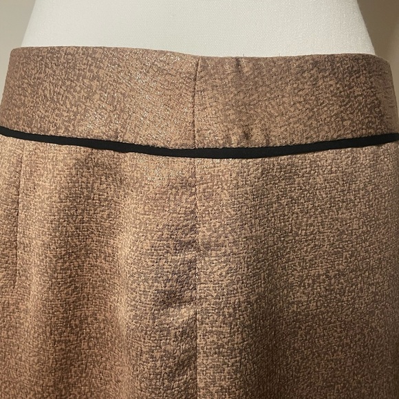 The Limited Brown and Gold Mini Pencil Skirt for Night Out, Shimmering, Size 10 - Picture 3 of 12